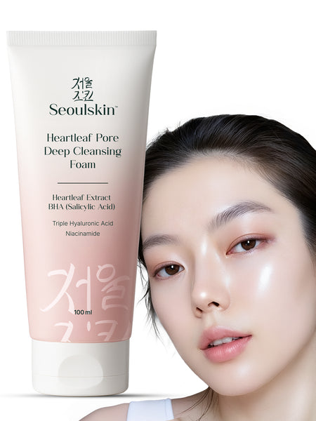 SEOULSKIN  Heartleaf Pore Deep Cleansing Foam(heartleaf + BHA)