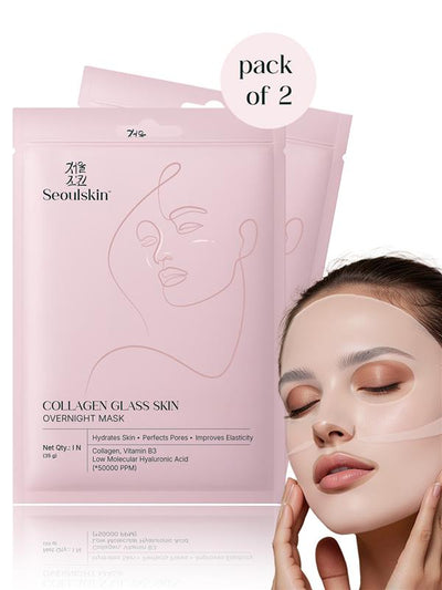 Seoulskin Collagen Glass Skin Overnight Mask Pack of 2