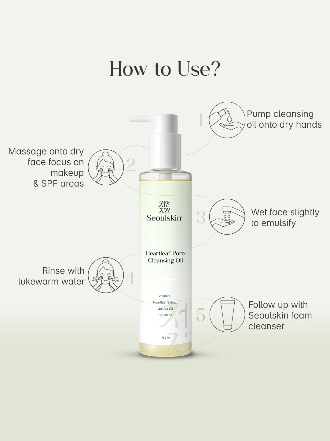 SEOULSKIN Korean Face Cleansing Oil 150 ml
