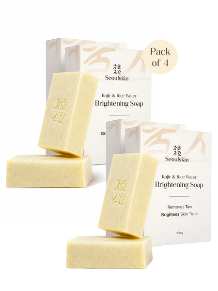 Seoulskin Kojic & Rice Water Brightening Soap | pack of 4