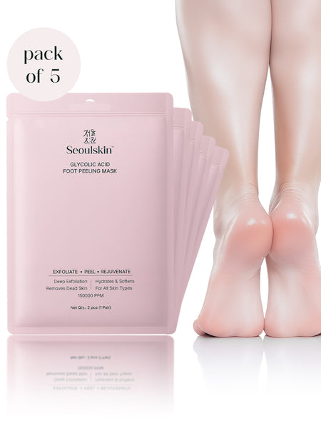 SeoulSkin Glycolic Acid Foot Peeling Mask Pack of 5